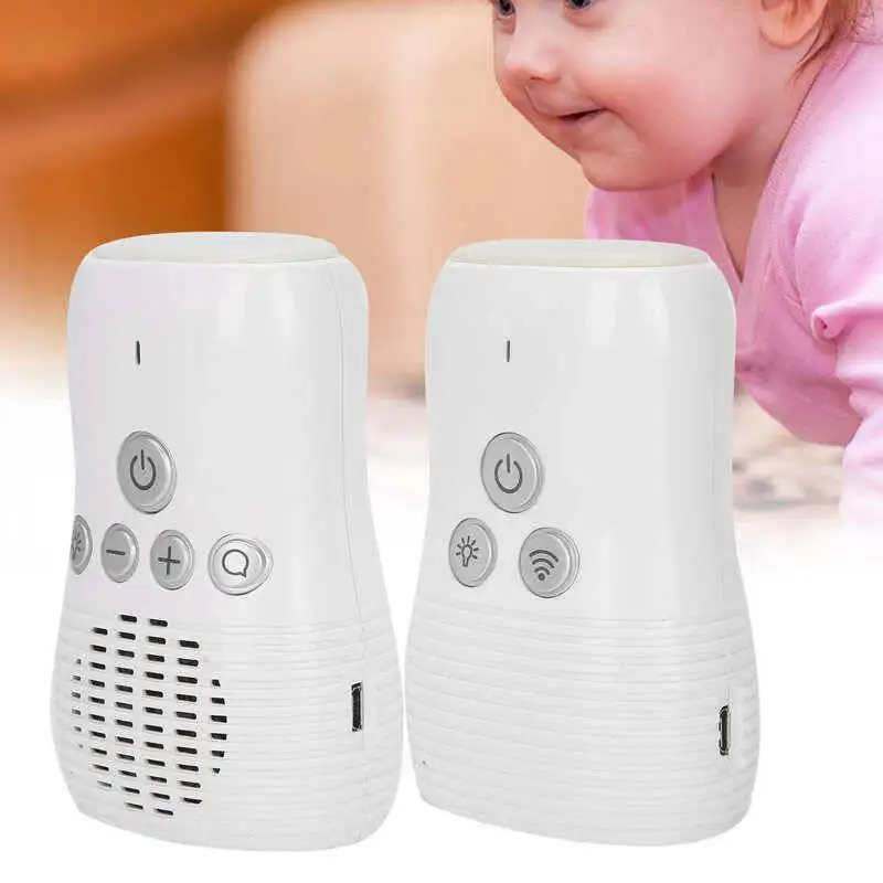 

2.4GHz Baby Audio Monitor Two-Way Talk Infant Intercom Wireless Night Light Home Security Device kids safety