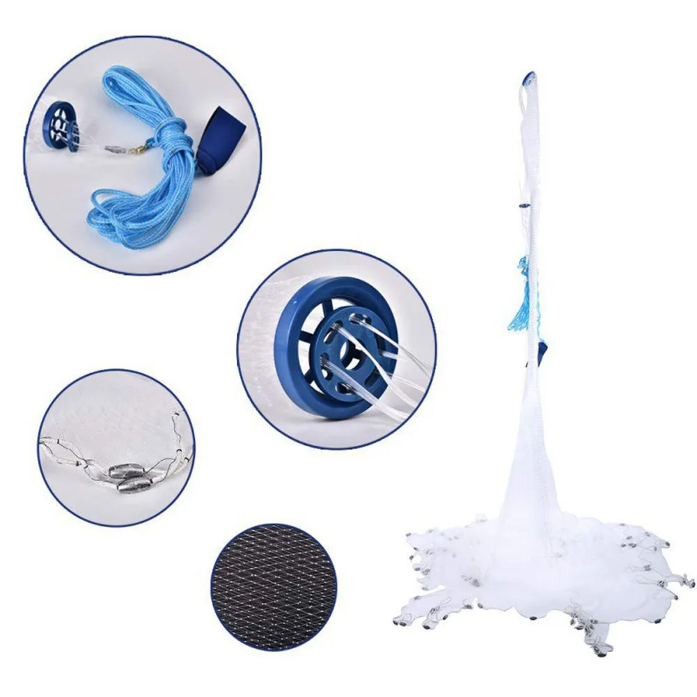 1pc Hand Cast Fishing Net Quick Sinking Easy To Throw For Rivers,Oceans,Lakes Nylon+steel Carp Ice Fishing Accessories
1pc Hand Cast Fishing Net Quick Sinking Easy To Throw For Rivers,Oceans,Lakes Nylon+steel Carp Ice Fishing Accessories