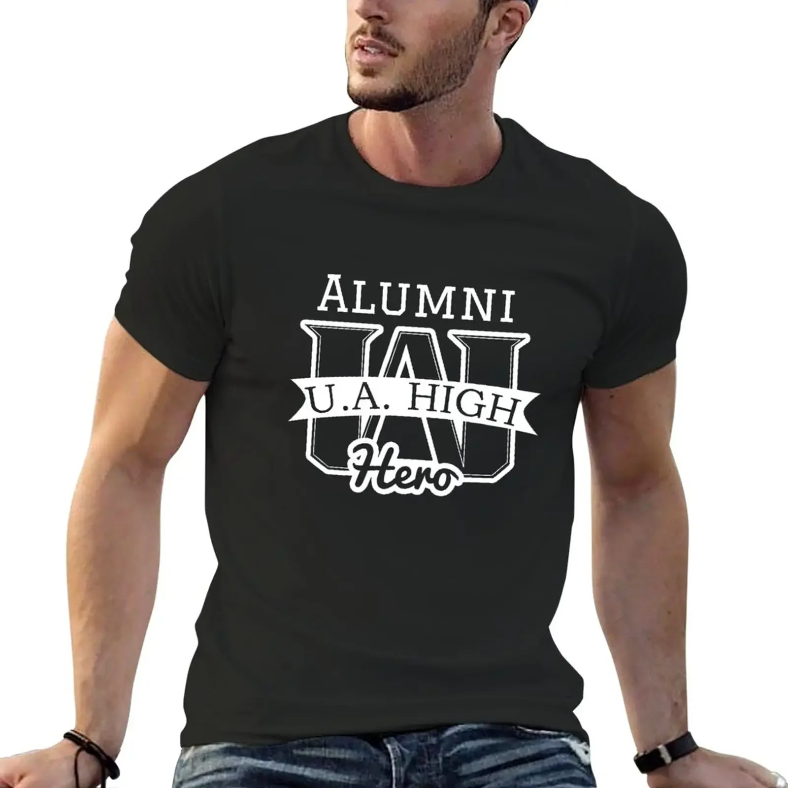 

UA High HERO Alumni - White T-Shirt tops plus sizes summer clothes mens plain t shirts