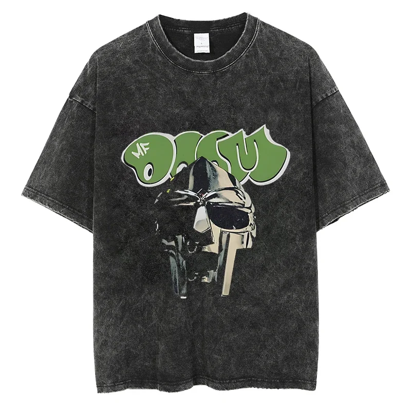 Футболка MF Doom для мужчин и женщин, Классическая уличная одежда в стиле хип-хоп, топ с промытой надписью фаната, хлопковая рубашка с коротким рукавом и принтом скелета
Футболка MF Doom для мужчин и женщин, Классическая уличная одежда в стиле хип-хоп, топ с промытой надписью фаната, хлопковая рубашка с коротким рукавом и принтом скелета