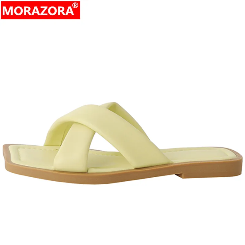 MORAZORA 2024 New Arrive Hot Sale Microfiber Solid Slippers Women Flat With Low Heels Shoes Ladies Simple Slippers
MORAZORA 2024 New Arrive Hot Sale Microfiber Solid Slippers Women Flat With Low Heels Shoes Ladies Simple Slippers