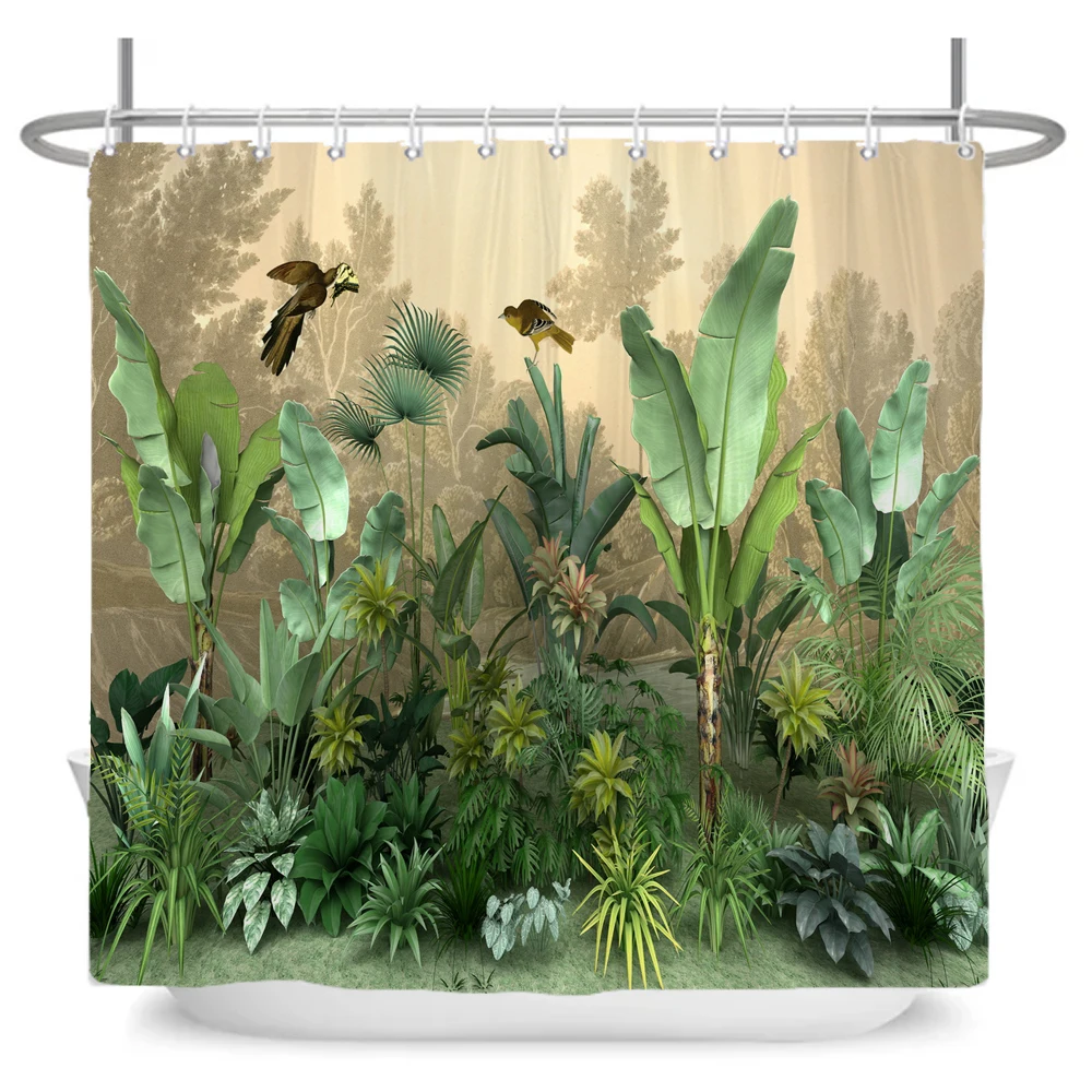Green Tropical Palm Tree Shower Curtain Leaves Plant Fabric Bathroom Curtain Botanical Jungle Bath Curtain Large Size Wall Cloth
Green Tropical Palm Tree Shower Curtain Leaves Plant Fabric Bathroom Curtain Botanical Jungle Bath Curtain Large Size Wall Cloth