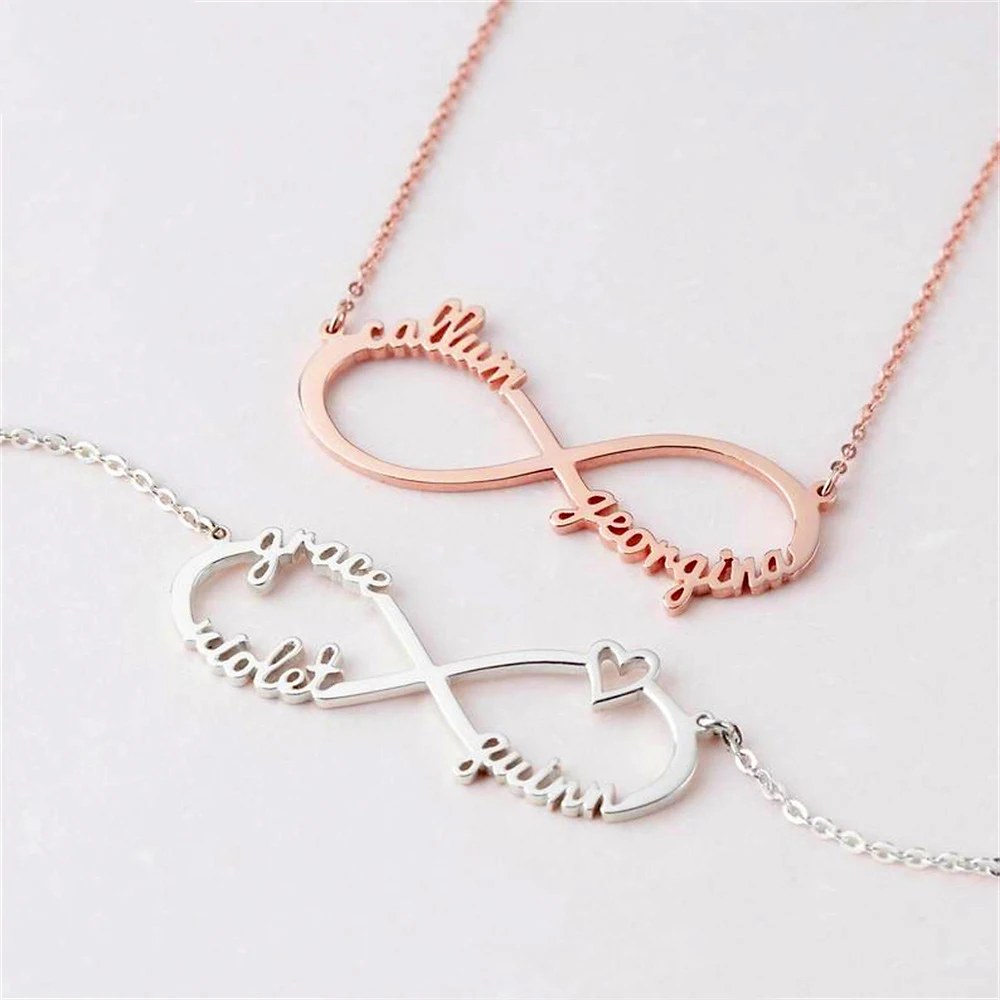 Customized 2 Name Infinity Necklace for Women Men Stainless steel Gold Pendant Children's Birthday Gift Anniversary Jewelry Gift
Customized 2 Name Infinity Necklace for Women Men Stainless steel Gold Pendant Children's Birthday Gift Anniversary Jewelry Gift