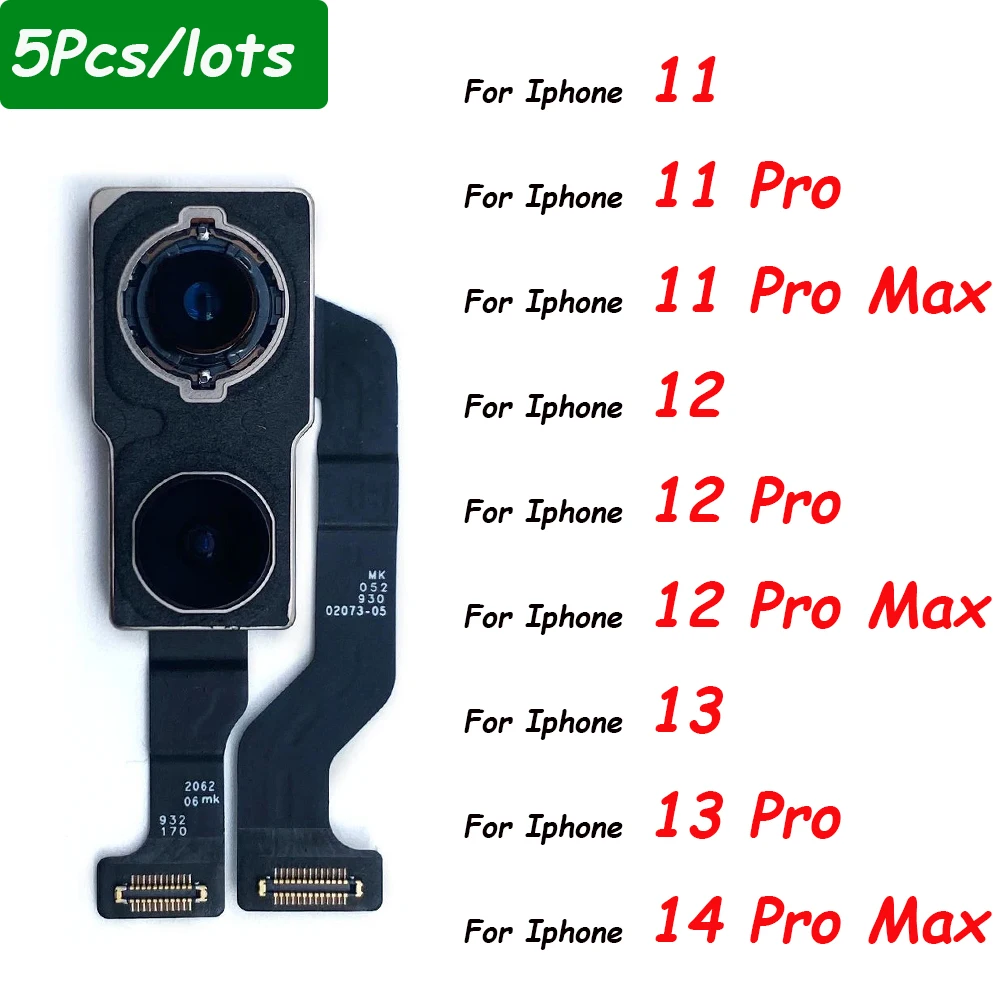

5Pcs Rear Main Back Camera Flex Cable Replacement For iphone 11 12 13 14 Pro MAX Big Back Camera Flex Cable