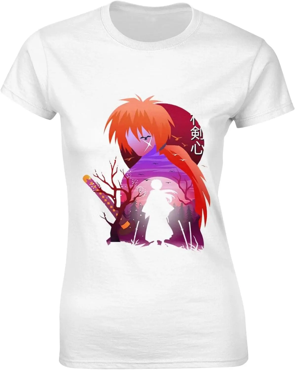 Женская футболка с коротким рукавом Rurouni Kenshin, повседневный Топ 
Женская футболка с коротким рукавом Rurouni Kenshin, повседневный Топ