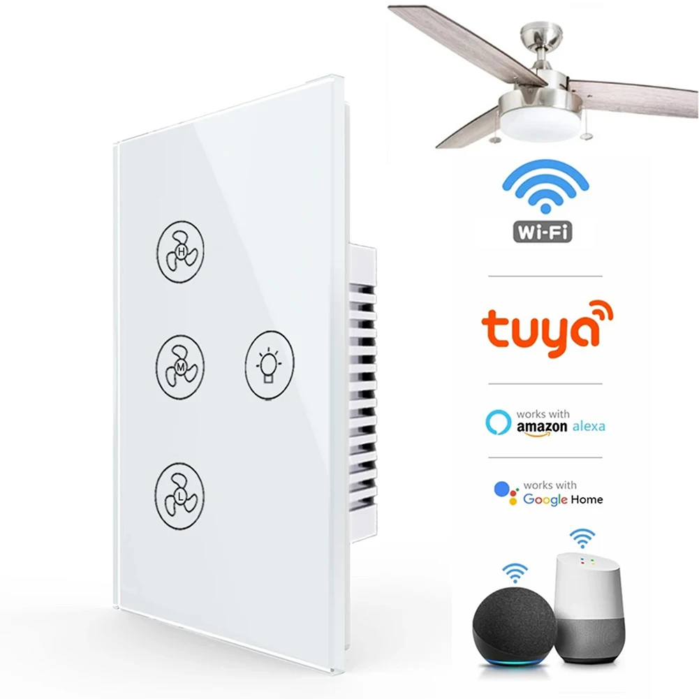 Умная панель переключателя для потолочного вентилятора Tuya с Wi-Fi, несколько наборов времени и контроля сцены, хрустальное закаленное стекло
Умная панель переключателя для потолочного вентилятора Tuya с Wi-Fi, несколько наборов времени и контроля сцены, хрустальное закаленное стекло