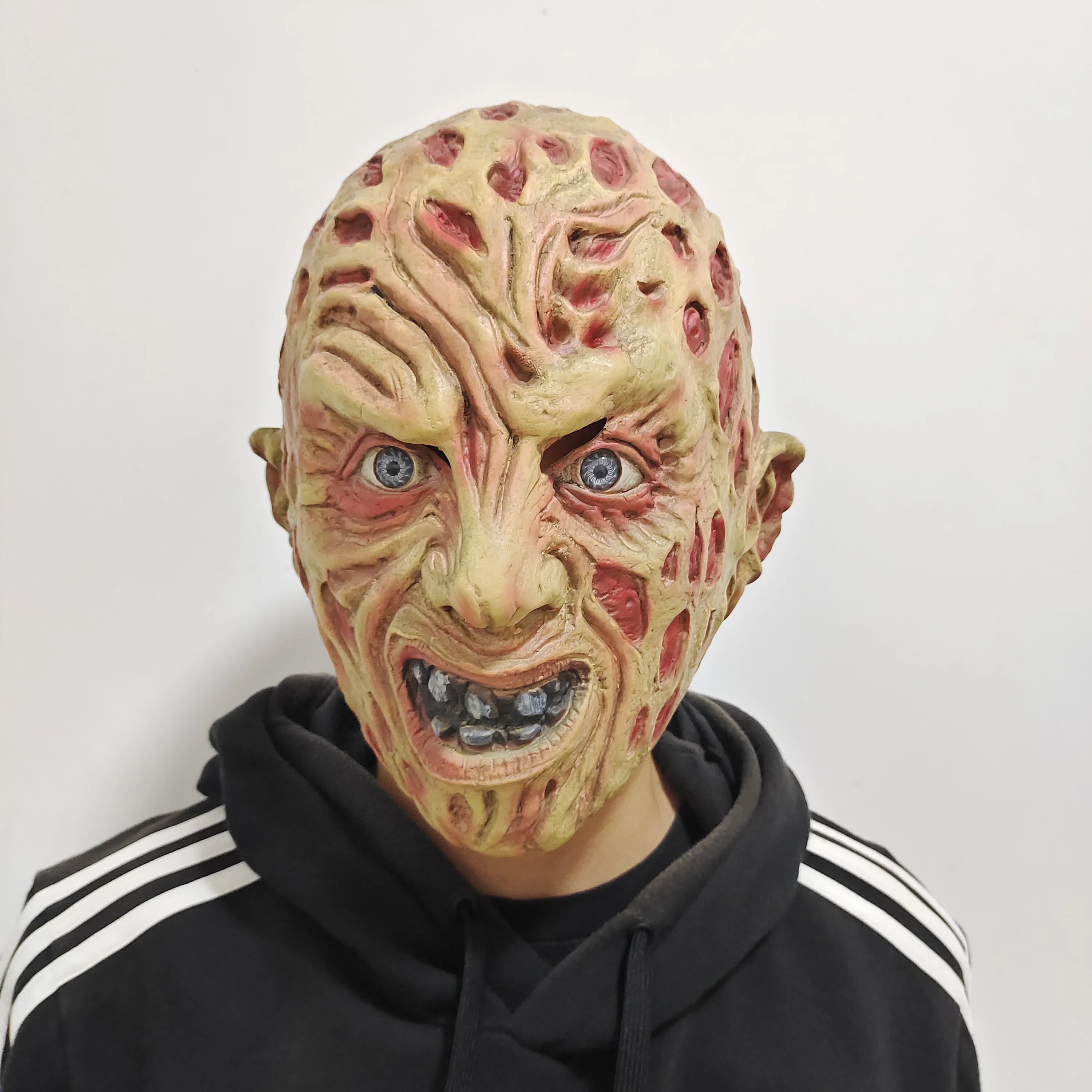 

Страшная маска на Хэллоуин, Фредди Крюгер, хеллоуин, демон, страшный монстр, полная голова, латексная ужасная маска от зла для Хэллоуина, костюм
