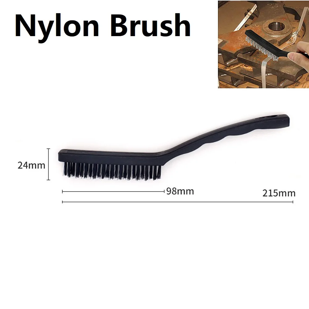 

9-Inch Wire Brush Brass Nylon & Steel Brushes Micro Steel Brass Rust Remover Paint Remove Metal Scrubbing Polishing Burring-Tool