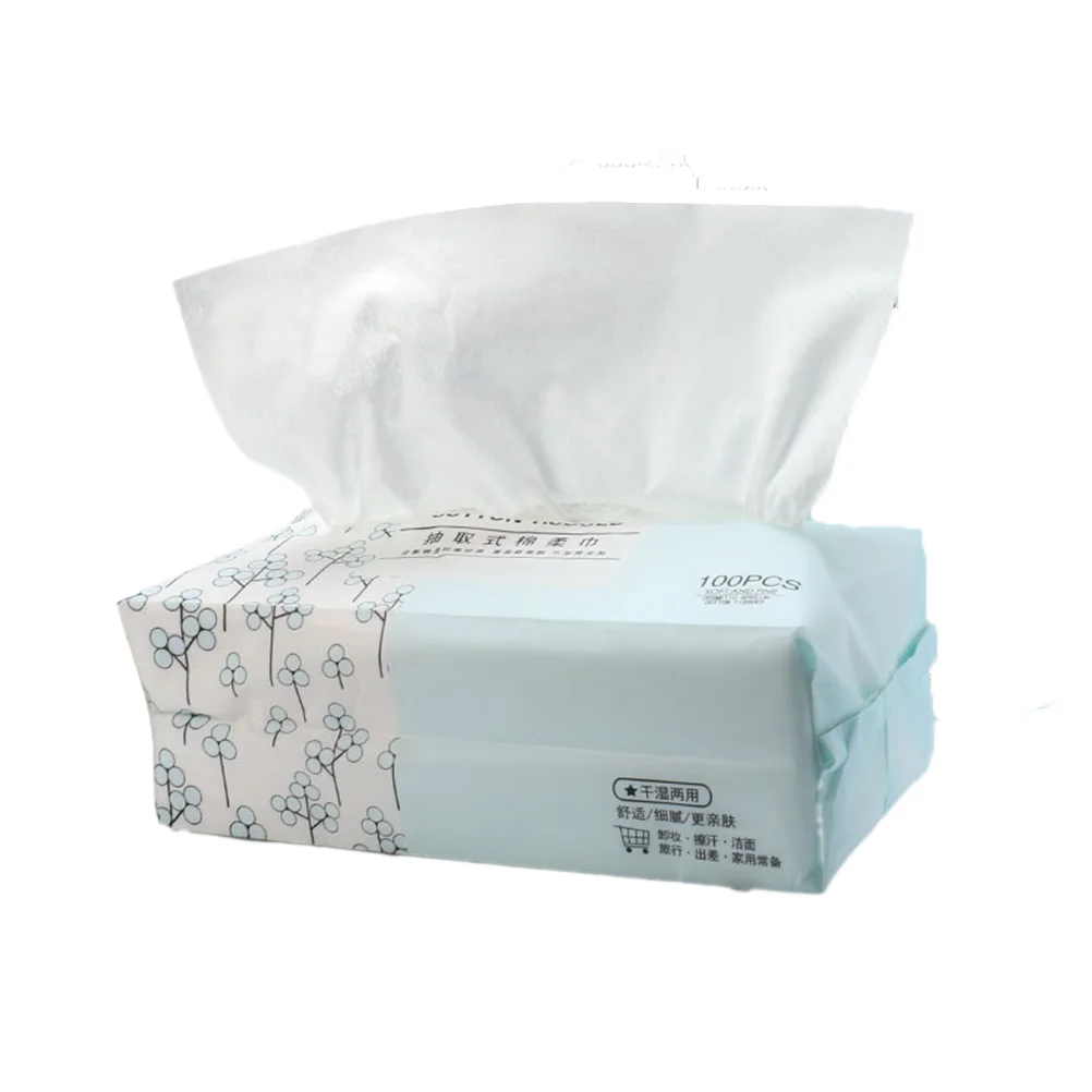 

100 Pcs Disposable Cotton Tissue Face Towel Cotton Pads Portable Cotton Pad for Face Make Up Removing