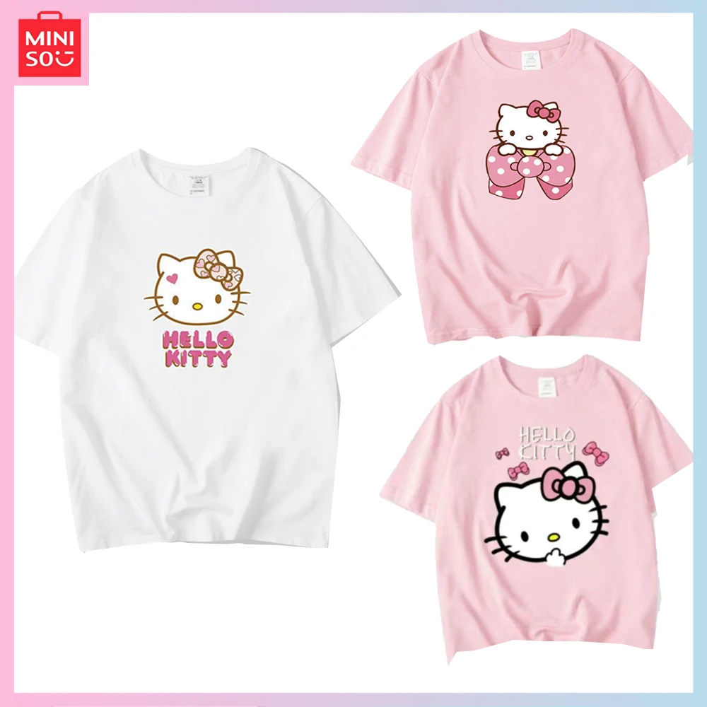 Miniso Sanrio Anime Hellokitty T-Shirt Y2K Kawaii Cartoon Print Round Neck Summer New Loose and Versatile Couple Short Sleeves
Miniso Sanrio Anime Hellokitty T-Shirt Y2K Kawaii Cartoon Print Round Neck Summer New Loose and Versatile Couple Short Sleeves