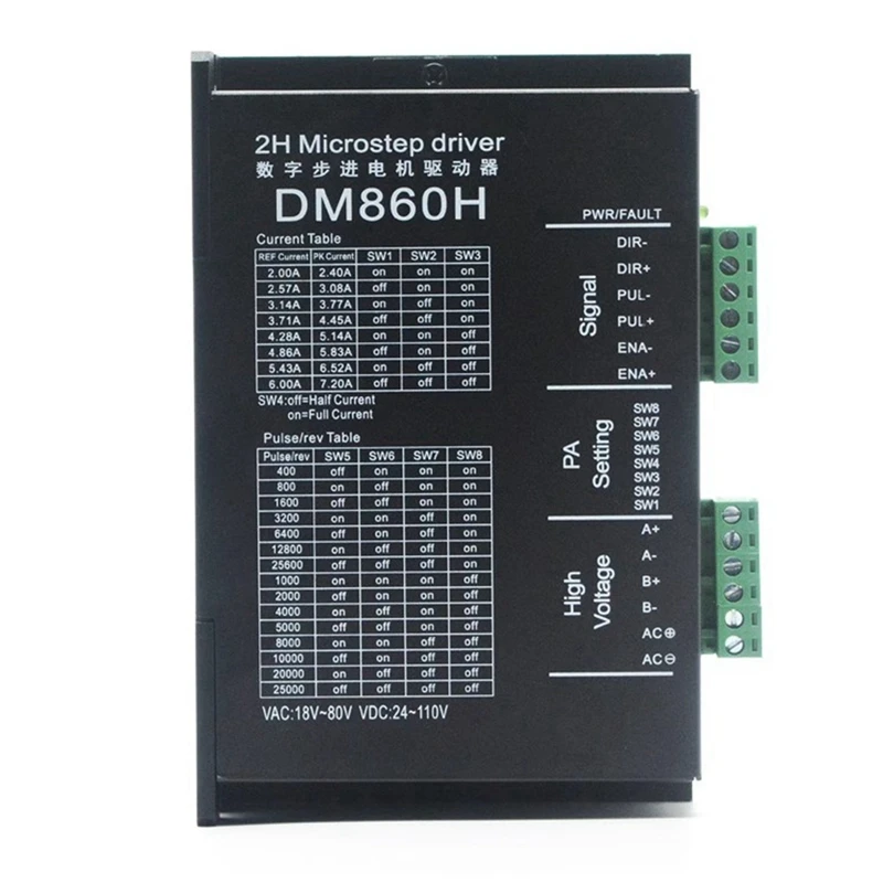 1 Piece Microstep Drive DM860H DSP Digital Type 57/86 Stepper Motor Driver With Fan ABS For DMA
1 Piece Microstep Drive DM860H DSP Digital Type 57/86 Stepper Motor Driver With Fan ABS For DMA