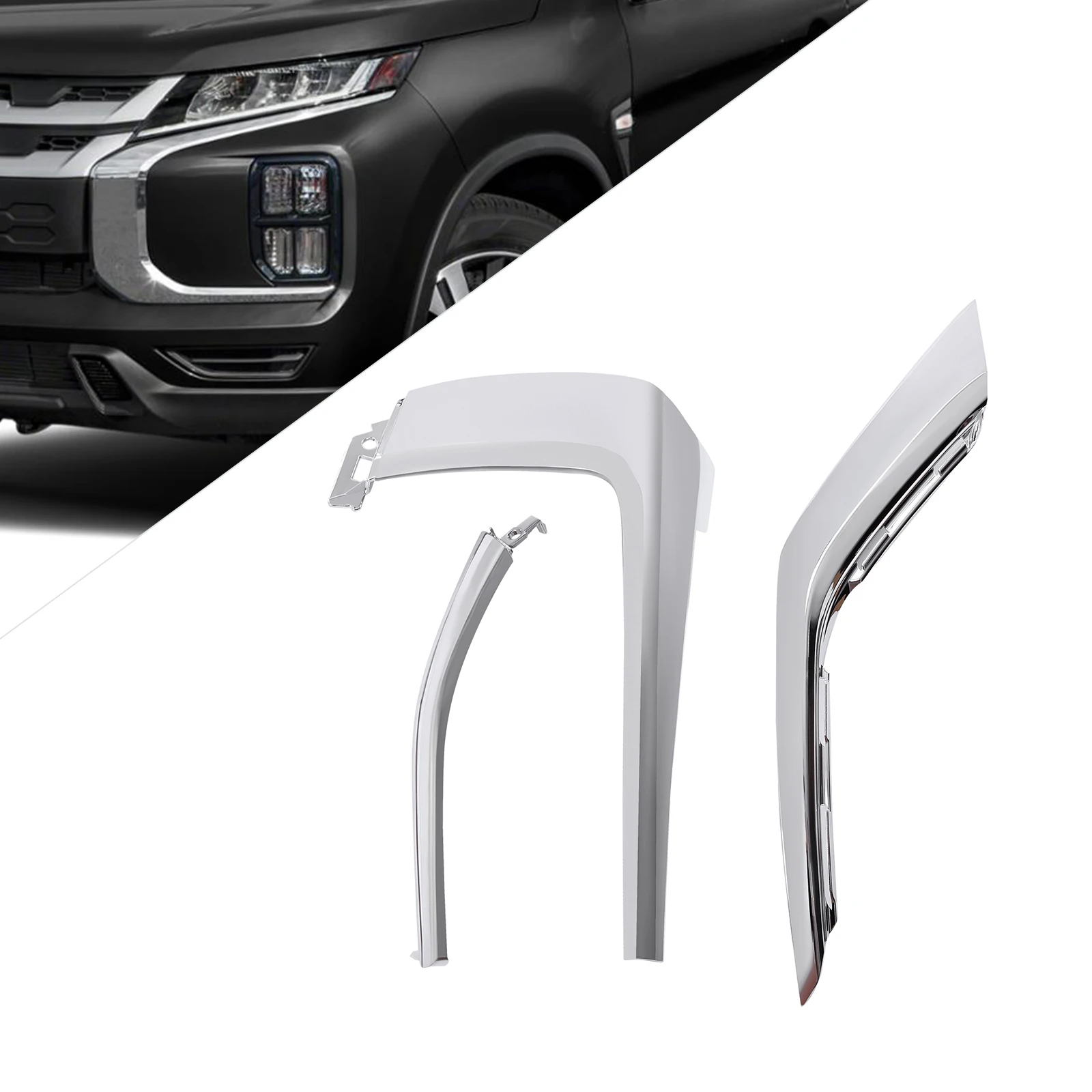 3Pc Front Bumper Chrome Molding Trims LH Side For 2016 2017 2018 2019 2020 2021 Mitsubishi Outlander
3Pc Front Bumper Chrome Molding Trims LH Side For 2016 2017 2018 2019 2020 2021 Mitsubishi Outlander