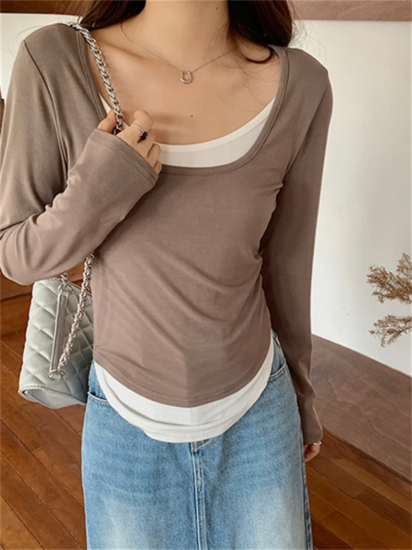 Arazooyi 2023 Chic Slim-Fit Tees Women New OL Autumn Full Sleeve Bottoming Korea Office Lady Work Wear High Street T-Shirts
Arazooyi 2023 Chic Slim-Fit Tees Women New OL Autumn Full Sleeve Bottoming Korea Office Lady Work Wear High Street T-Shirts
