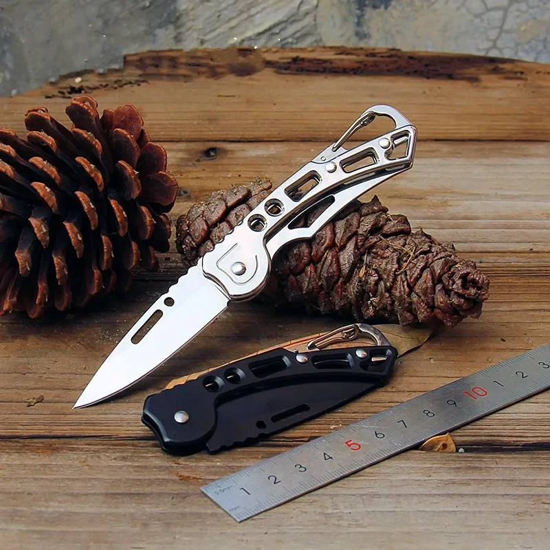 

Outdoor Folding Knife Stainless Steel Portable EDC Knives Multifunctional Camping Self-defense Knife Portable Keychain Pocket