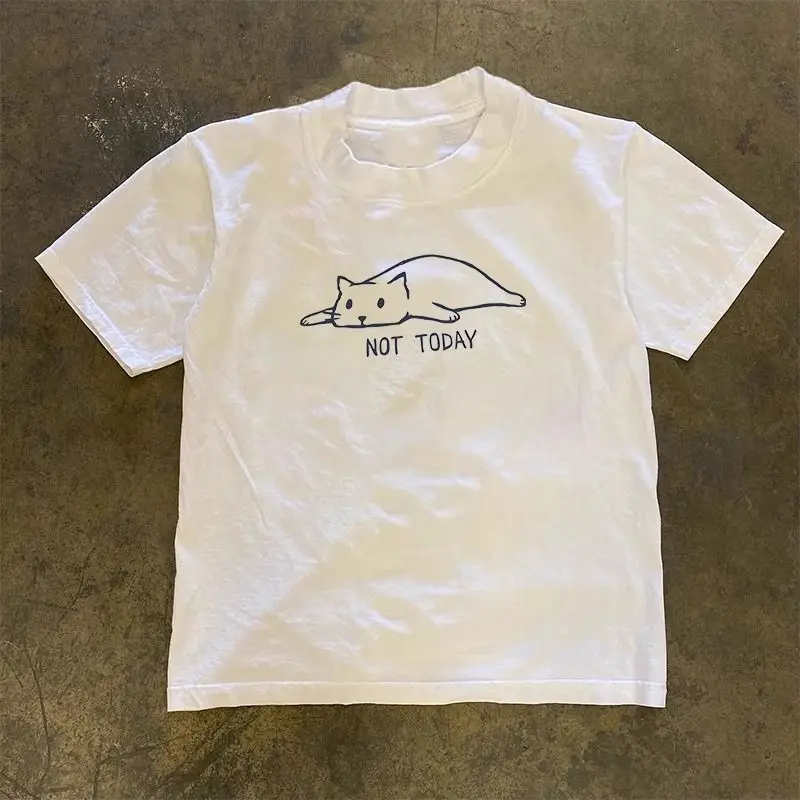 Japanese summer cute cat loose cotton short-sleeved T-shirt trendy couple style men and women ins versatile half-sleeved y2k top
Japanese summer cute cat loose cotton short-sleeved T-shirt trendy couple style men and women ins versatile half-sleeved y2k top