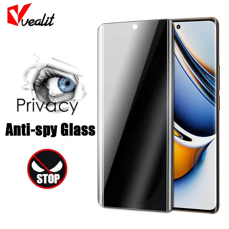 

Anti SPY Privacy Full Cover Tempered Glass for Realme 11 10 Pro Plus GT 3 2 Screen Protector Narzo 60 GT Neo 5 SE 3T C55 C53 Q5