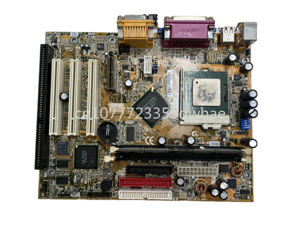 

tested original 100% 8601T GA-6VEML GA-6VEM ISA industrial board motherboard with 3PCI VGA LPT 1 ISA slot+CPU memory fan