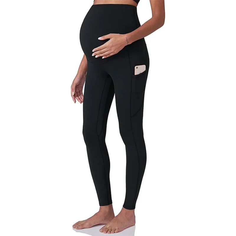 

High Waist pregnancy Leggings Skinny Maternity clothes for pregnant women Belly Support Knitted Leggins Body Shaper Trousers