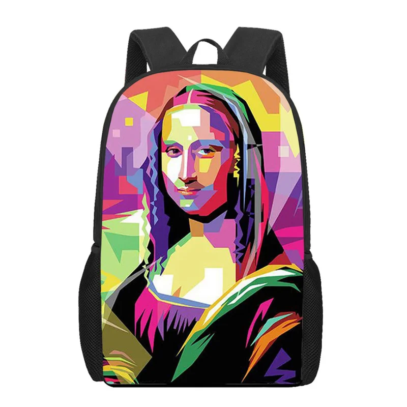 Funny Mona Lisa Art School Bags for Boys Girls 3D Print Book Bags Teenager Backpacks Kids Student Bags Casual Travel Rucksack
Funny Mona Lisa Art School Bags for Boys Girls 3D Print Book Bags Teenager Backpacks Kids Student Bags Casual Travel Rucksack