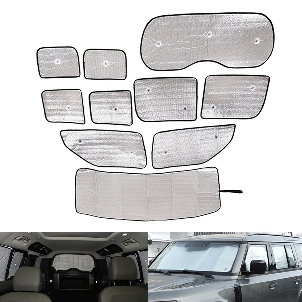 

Front Rear Windshield Window Sunshade Cover Sun Visor Anti-UV Insulation Pad For Land Rover Defender 2012-2022 Car Accessories