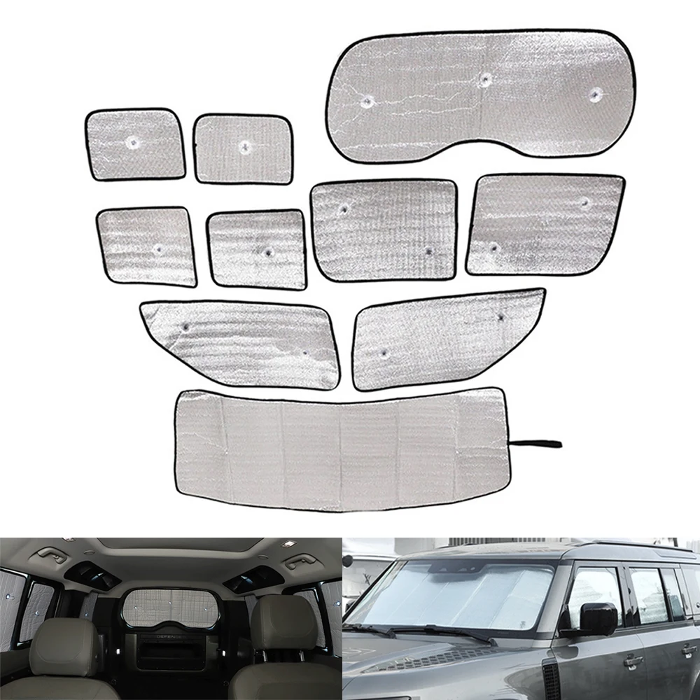 Front Rear Windshield Window Sunshade Cover Sun Visor Anti-UV Insulation Pad For Land Rover Defender 2012-2022 Car Accessories
Front Rear Windshield Window Sunshade Cover Sun Visor Anti-UV Insulation Pad For Land Rover Defender 2012-2022 Car Accessories