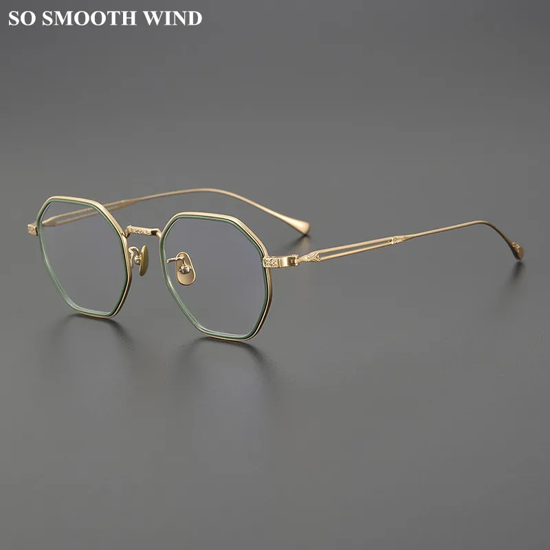 

Handmade Pure Titanium Glasses Frame Men Women Optical Prescription Eyeglasses Myopia Spectacles Reading Eyewear Goggles Gafas