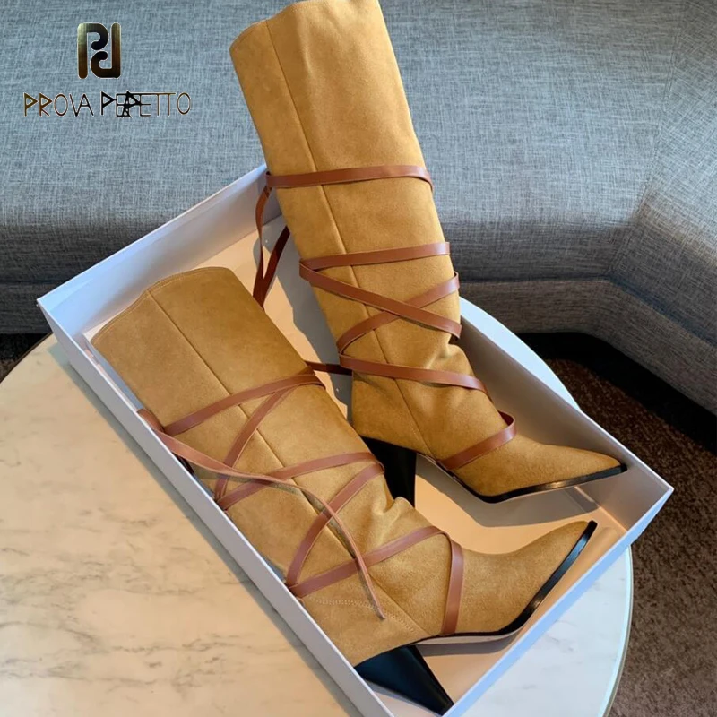 8cm High Heel Women Knight Boots Cow Suede Black Khaki Bandage Knee High Half Bota Women All Seasons Street Fashion Boots 
8cm High Heel Women Knight Boots Cow Suede Black Khaki Bandage Knee High Half Bota Women All Seasons Street Fashion Boots