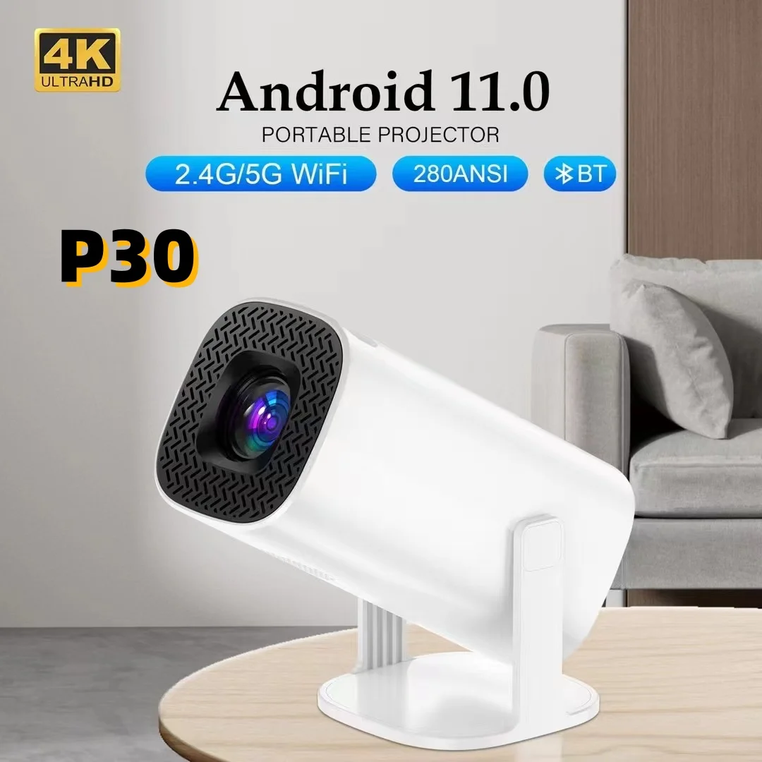 

Умный мини-проектор P30, Android 11, Wi-Fi 6, поддержка 4K, 1080P, BT5.0, проектор 1208*720P, домашний кинотеатр, портативный проектор