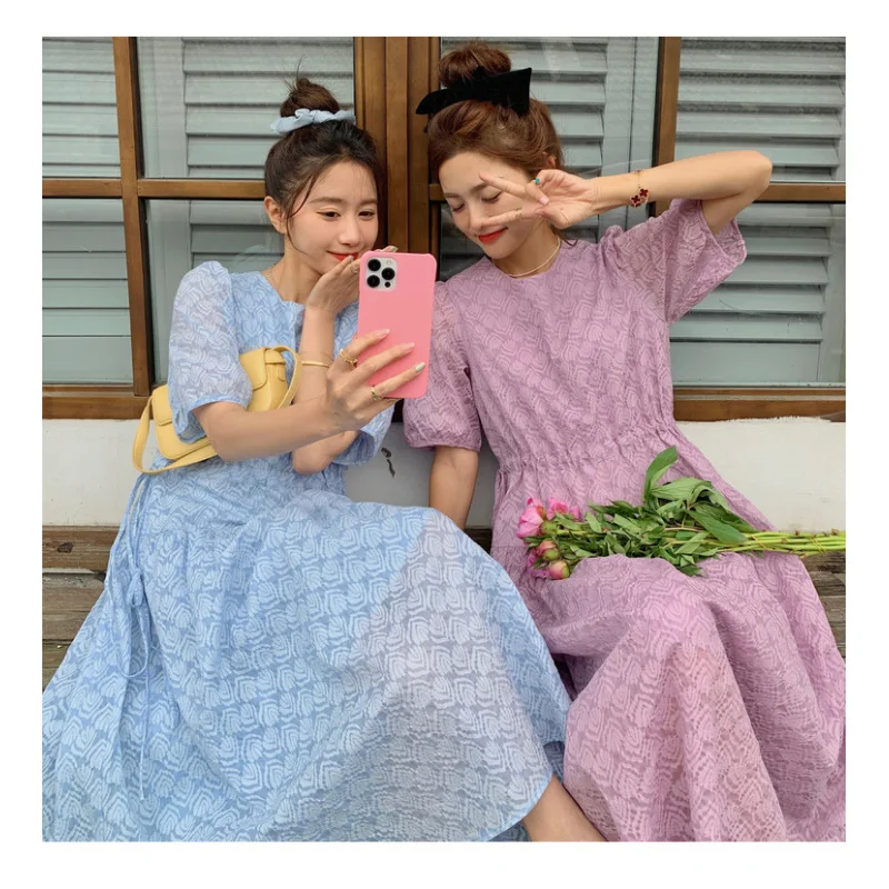 Sweet Long Dresses Rose Red Women Short Sleeve Summer Gentle First Love Dress French High Waist Fairy Round Neck Fresh Clothes
Sweet Long Dresses Rose Red Women Short Sleeve Summer Gentle First Love Dress French High Waist Fairy Round Neck Fresh Clothes