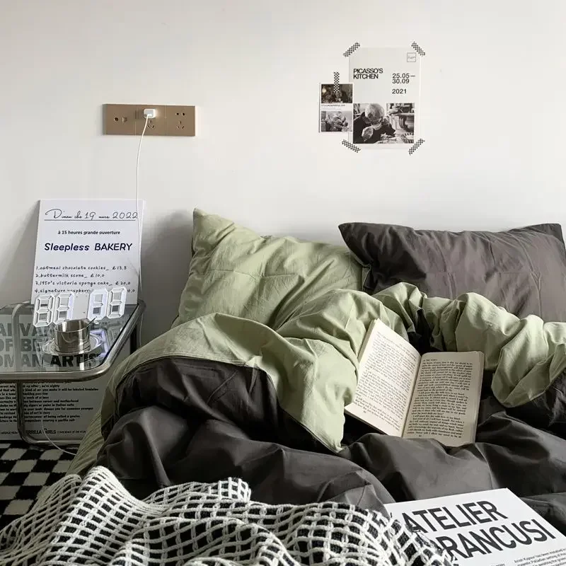 Korean Ins Style Bedding Set Nordic Single Double Flat Sheet Duvet Cover Pillowcase Soft Microfiber Full Queen Size Bed Linen
Korean Ins Style Bedding Set Nordic Single Double Flat Sheet Duvet Cover Pillowcase Soft Microfiber Full Queen Size Bed Linen