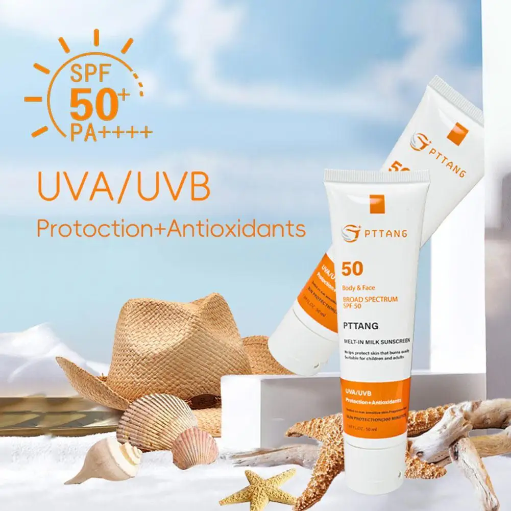 SPF 50 Sunscreen Long-lasting Sunscreen, Refreshing Moisturizing Anti UV Ray Skin Protector Non-greasy Skin Care Product 50ml
SPF 50 Sunscreen Long-lasting Sunscreen, Refreshing Moisturizing Anti UV Ray Skin Protector Non-greasy Skin Care Product 50ml