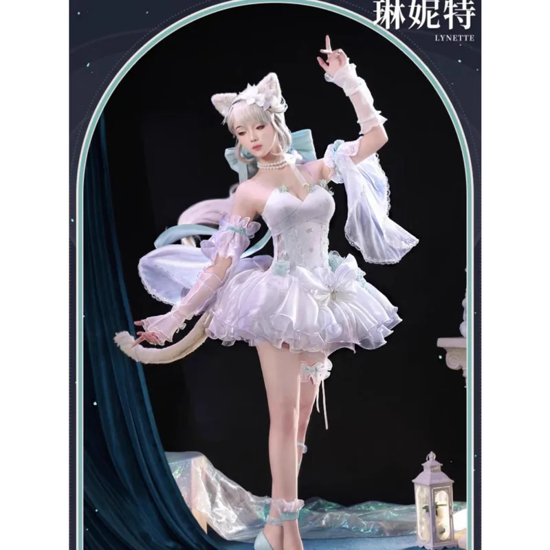 

Genshin Impact Cosplay Costume Clothes Linnette Angel Courtyard Clothes Cosplay Games Peripheral Clothes Princess Dresses
