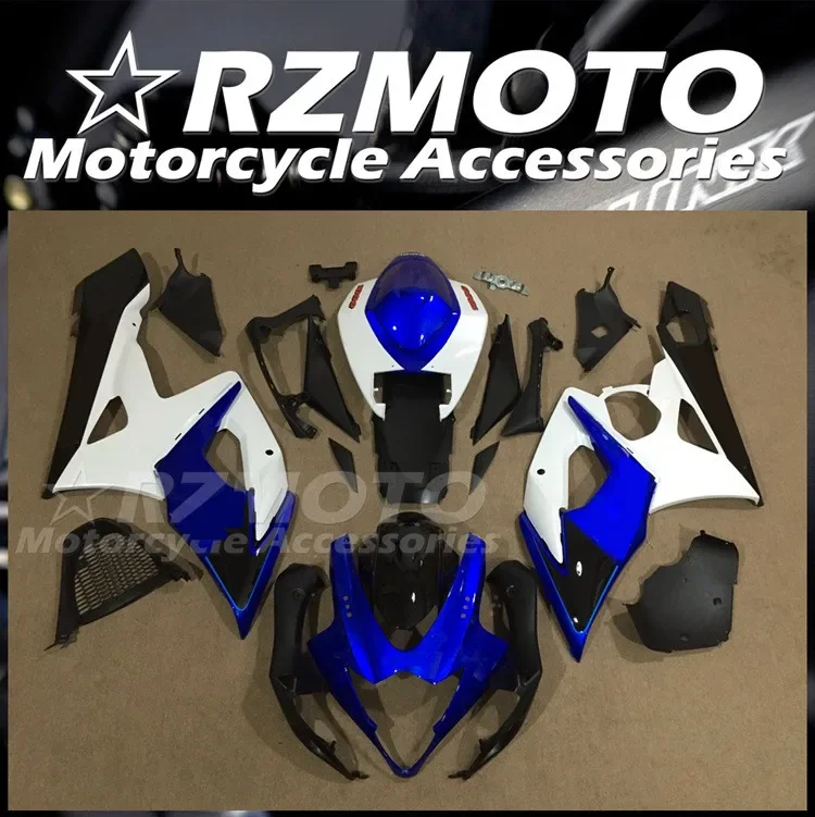 

4Gifts Injection Mold New ABS Fairings Kit Fit for Suzuki GSX-R 1000 K5 2005 2006 05 06 Bodywork Set Cool Blue White