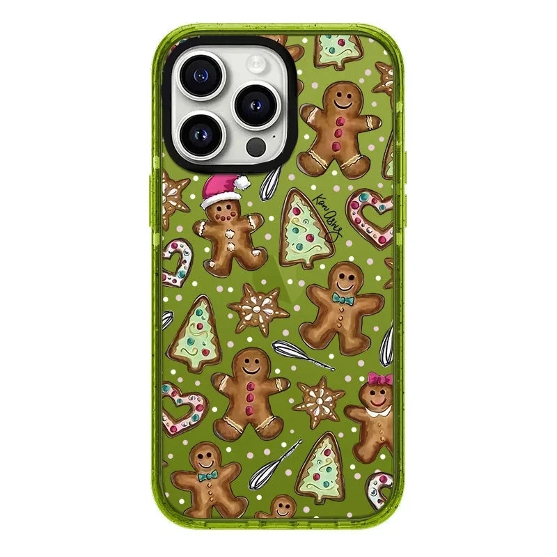 

2.0 Version Acrylic Upgrade Border Christmas Cookie Phone Case Cover for IPhone 11 12 13 14 15 Pro Max Case for IPhone 15 Pro