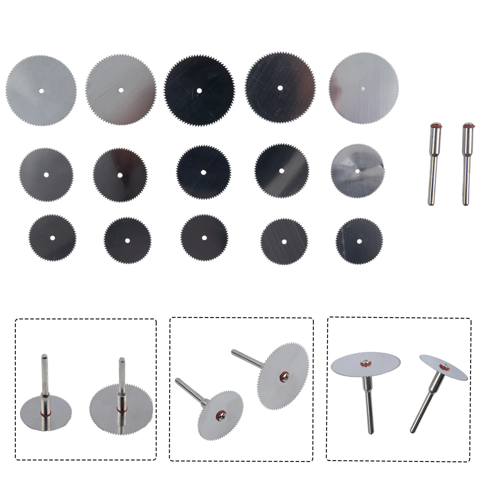 17Pcs Set Mini Circular Saw Blades Cutting Discs Rotary Tool Electric Grinding Silver Tool Accessories
17Pcs Set Mini Circular Saw Blades Cutting Discs Rotary Tool Electric Grinding Silver Tool Accessories