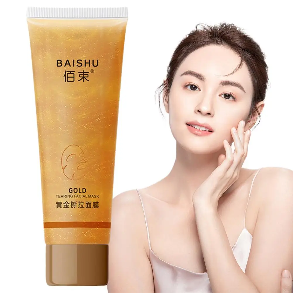 

Facial Blackhead Removal Gold Mask Cleansing Pores Oil Mask Peel-Off Dirt Mask Care 80g Treatment Facial Skin Control D8V8