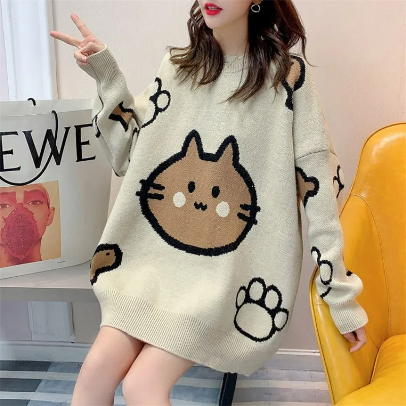 Oversized Mid Length Pullover European American Style New Thickened Sweater, Casual Outerwear, Fashion, Autumn and Winter, 2023
Oversized Mid Length Pullover European American Style New Thickened Sweater, Casual Outerwear, Fashion, Autumn and Winter, 2023