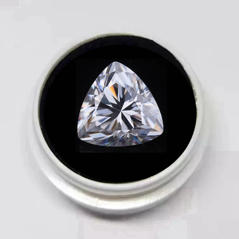 

Natural Brilliant White Sapphire Triangle Cutting 12x12mm 6.0 Cts VVS Loose Gem Beads For Fine Jewelry