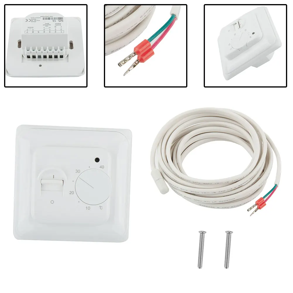 Electric Under Floor Heating Thermostat Control Switch+ Floor Sensor Accessories 16A Home Smart Temperature Controller
Electric Under Floor Heating Thermostat Control Switch+ Floor Sensor Accessories 16A Home Smart Temperature Controller
