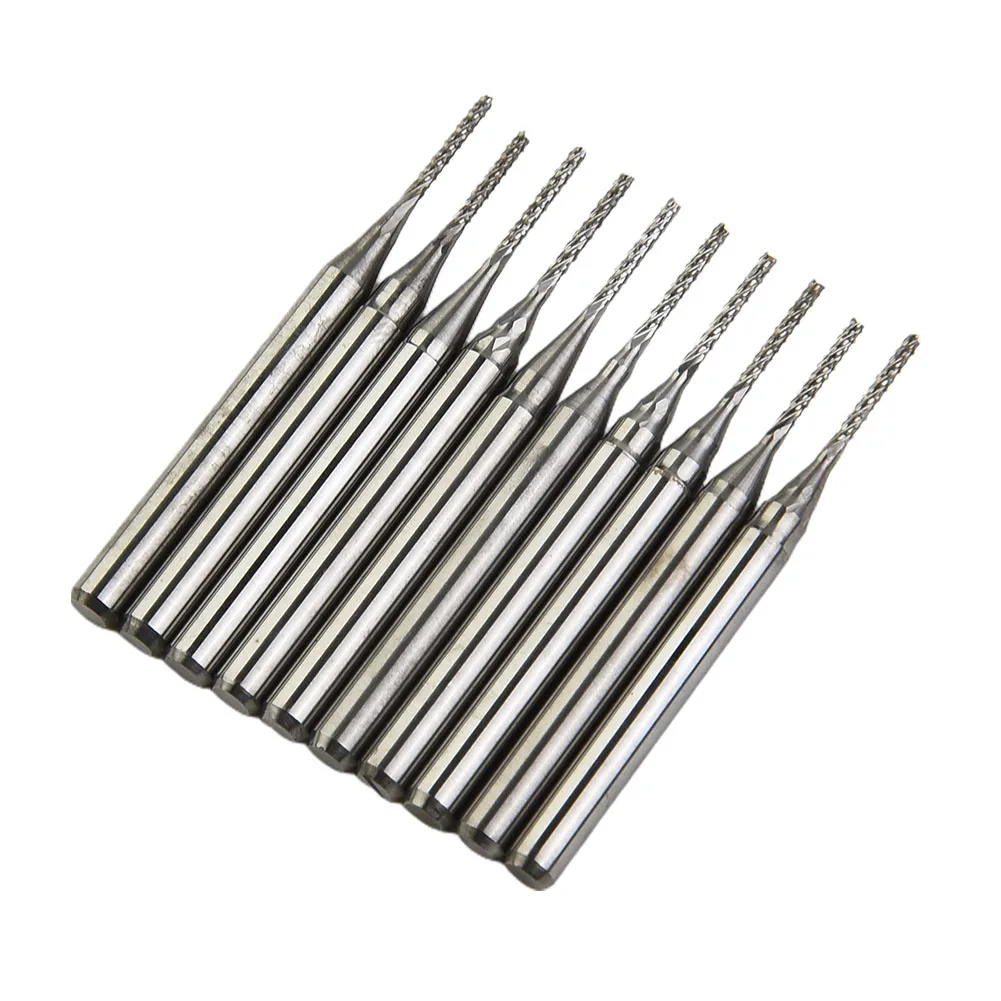 10pcs/set Carbide Spiral Milling Cutter 1/8" 1mm Tungsten Steel Double Flute Flat Nose End Mill CNC Engraving Router Bit
10pcs/set Carbide Spiral Milling Cutter 1/8" 1mm Tungsten Steel Double Flute Flat Nose End Mill CNC Engraving Router Bit