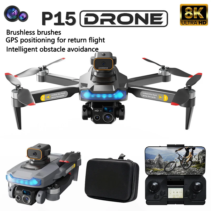 P15 Drone Professional 8K GPS HD DualCamera Omnidirectional Obstacle Aerial Photography DualCamera Positioning Brushless
P15 Drone Professional 8K GPS HD DualCamera Omnidirectional Obstacle Aerial Photography DualCamera Positioning Brushless