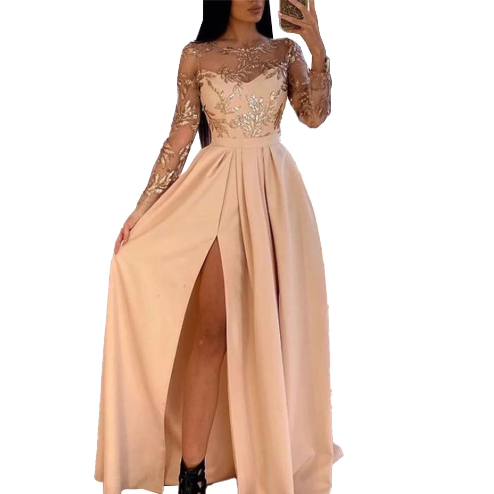 Ball Gown Dress Round Neck Solid Split Spring Summer Wedding Women Autumn Ball Elegant Embroidery Lace Gown Comfy
Ball Gown Dress Round Neck Solid Split Spring Summer Wedding Women Autumn Ball Elegant Embroidery Lace Gown Comfy