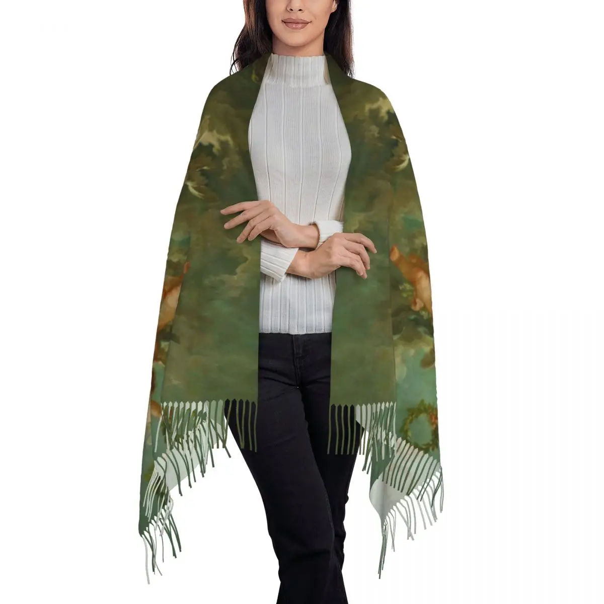 Luxury Mythological Angels Tassel Scarf Women Winter Warm Shawls Wraps Ladies Aesthetic Renaissance Cherubs Scarves
Luxury Mythological Angels Tassel Scarf Women Winter Warm Shawls Wraps Ladies Aesthetic Renaissance Cherubs Scarves