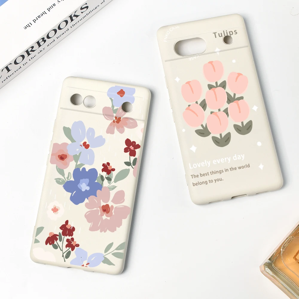 Phone Case for Google Pixel 8 Pro 7Pro 7 6a 6 6Pro Shockproof Soft Liquid Silicone Back Cover Luxury Flowers Floral Capinha 
Phone Case for Google Pixel 8 Pro 7Pro 7 6a 6 6Pro Shockproof Soft Liquid Silicone Back Cover Luxury Flowers Floral Capinha