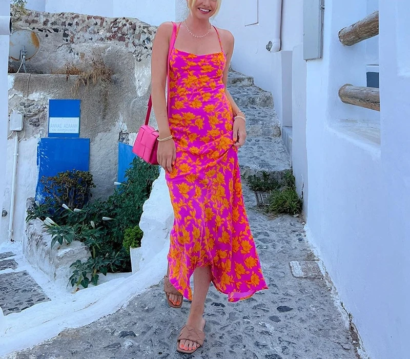 Floral Print Backless Cross Tie Up Long Dresses For Women Summer Boho Straps Wrap Sundress Holiday Beach Party Club Y2k Clothing
Floral Print Backless Cross Tie Up Long Dresses For Women Summer Boho Straps Wrap Sundress Holiday Beach Party Club Y2k Clothing