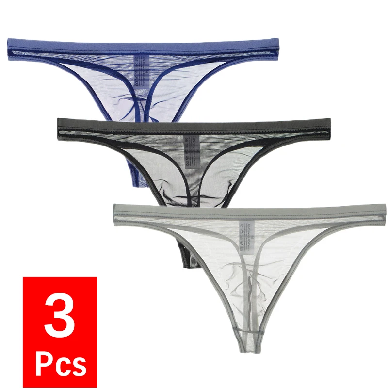 Pcs Lot Mens Underwear Sexy Transparent Mesh Gauze Bikini G String
