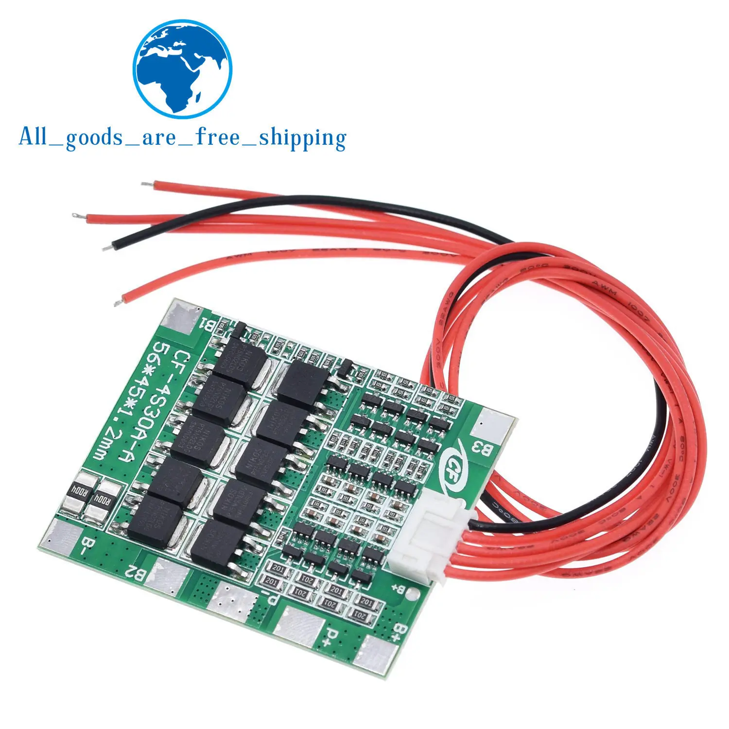 4S 30A 14.8V Li-ion Battery BMS Protection Board with Balance – 18650 Lithium Pack PCB