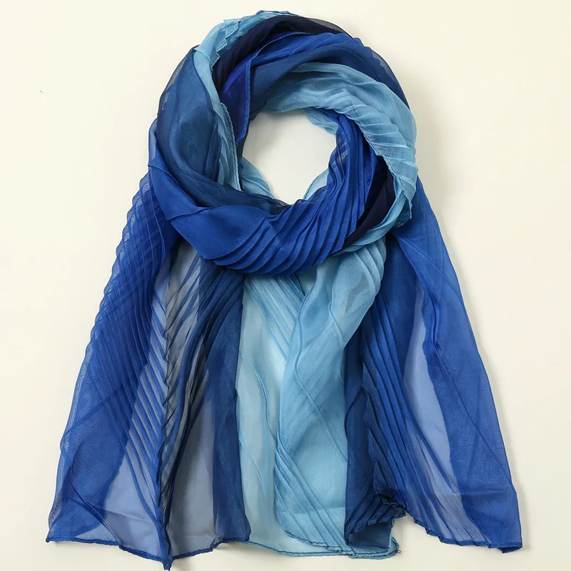 2021 Spring/Summer New Chiffon Silk Scarf Women's Travel Crumpled Rainbow Color-Blocking Printed Scarf
2021 Spring/Summer New Chiffon Silk Scarf Women's Travel Crumpled Rainbow Color-Blocking Printed Scarf