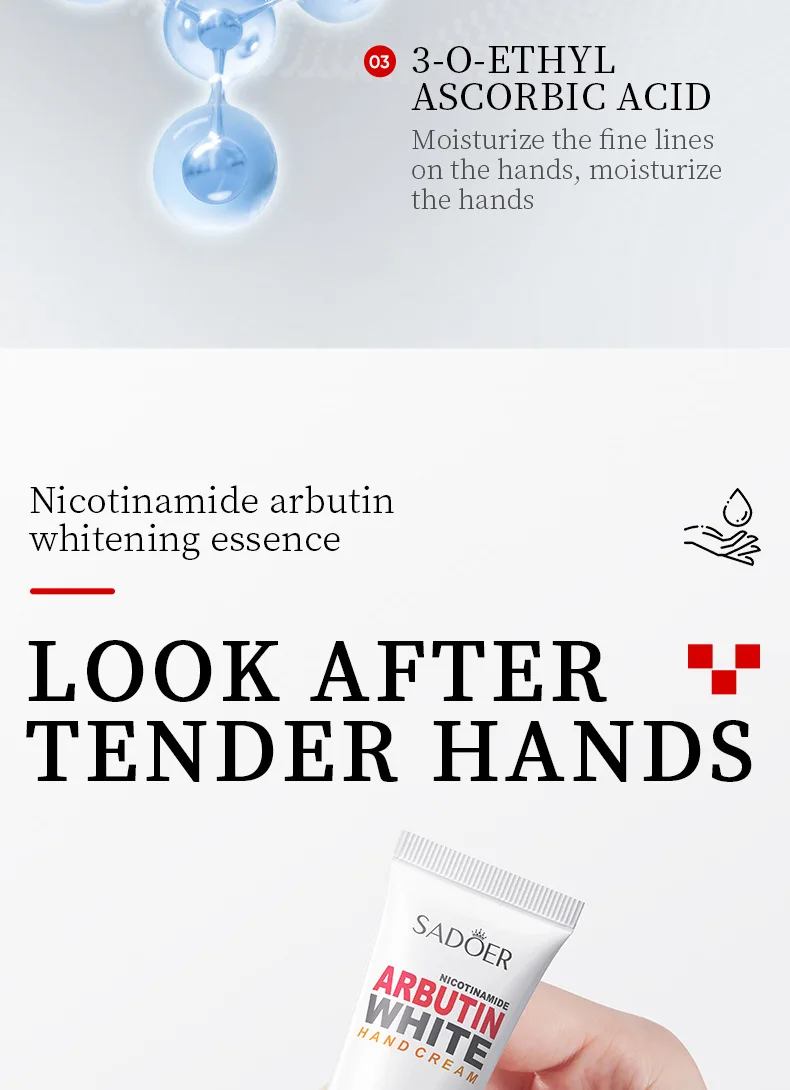 Moisturzing Nicotinamide Arbutin Hand Cream Dry Skin Care Cuticle Oil Whitening Cream Non-Greasy Anti-Aging Natural Hand Cream 11 S41568d66258a4165a806a6b20a4d0cb92