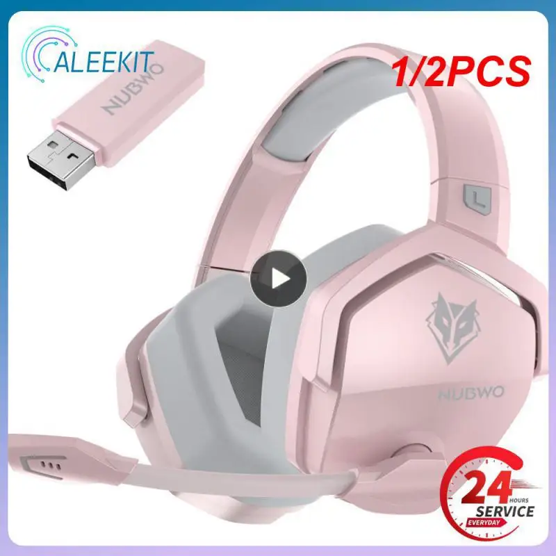 

1/2PCS G06 Wireless Gaming Headset for PS5 PSLaptop Over Ear Headphones with Mic 2.4G BT Wireless/Wired Headset for Games